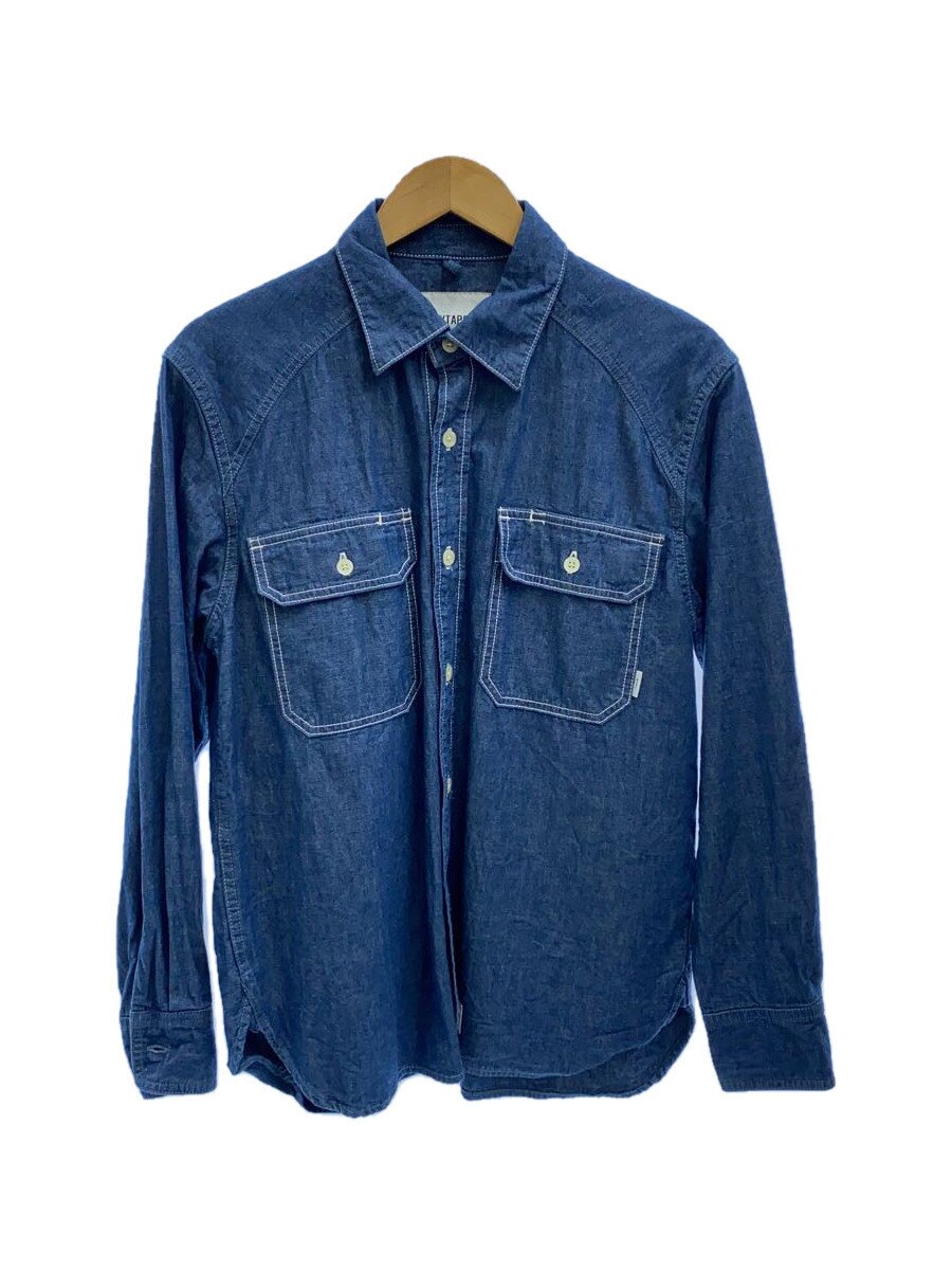 【中古】WTAPS◆長袖プルオーバー/1/綿織物/NVY/無地/191GWDT-SHM01【メンズウェア】