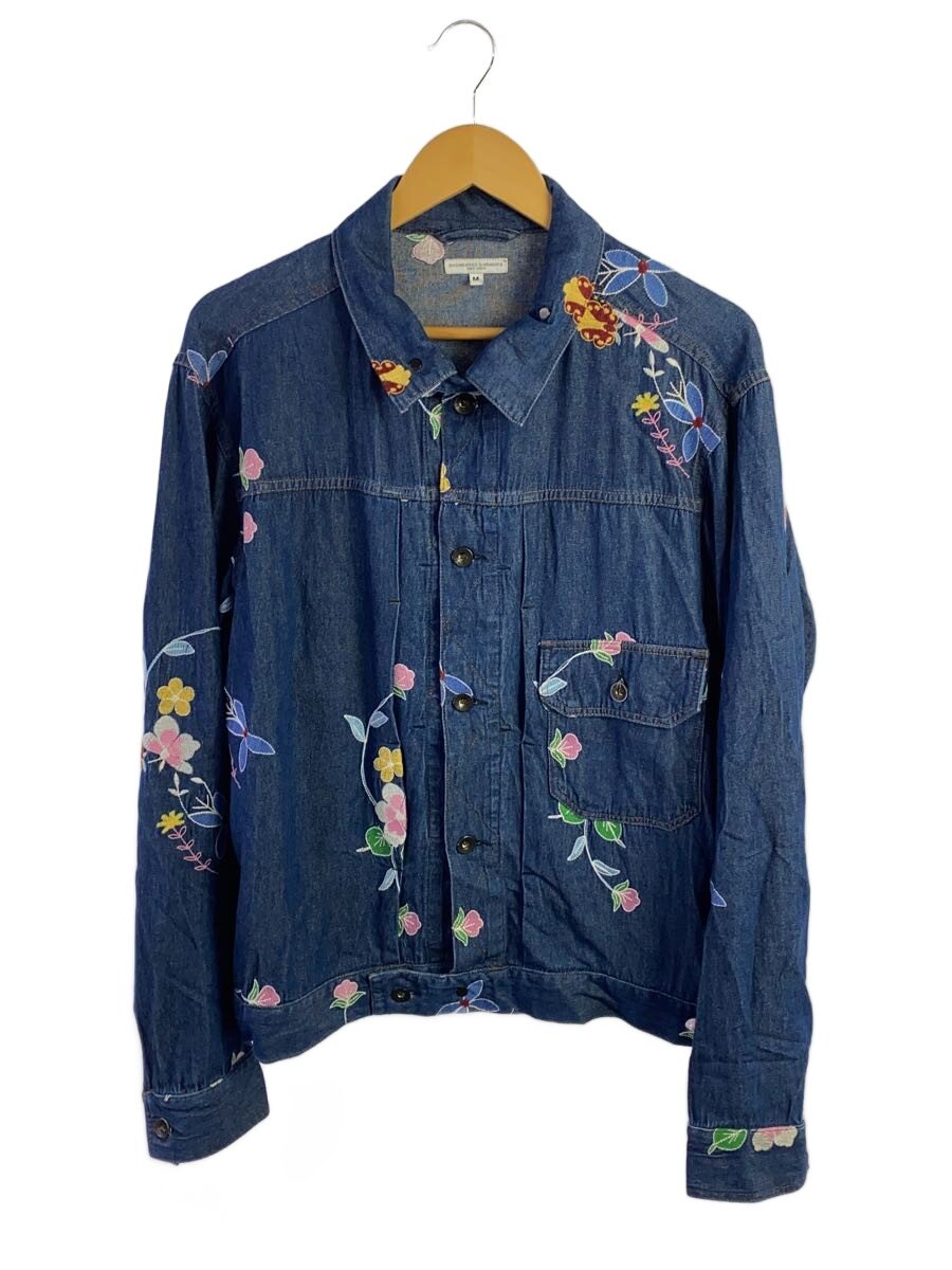 【中古】Engineered Garments◆Trucker Jacket/Denim Floral Embroidery/トラッカージャケット/SIZE:M/花//【メンズウェア】
