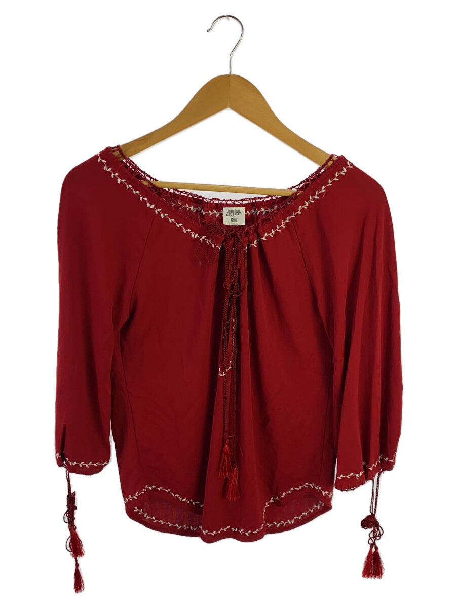 【中古】Jean Paul Gaultier◆トップ/40/人絹/RED//【レディース御召しもの】