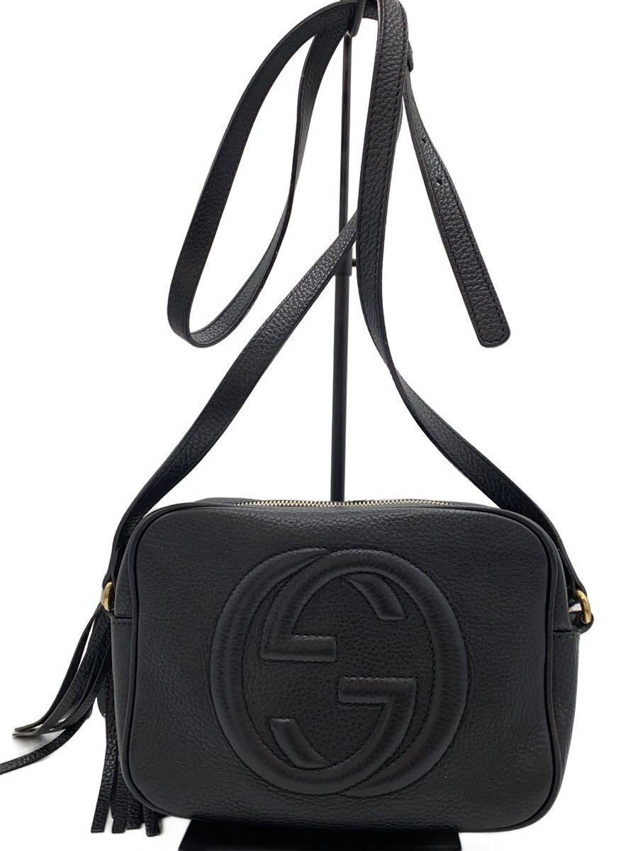 【中古】GUCCI◆スモール・ディスコバッグ_ソーホー/レザー/BLK【バッグ】|2nd STREET 店