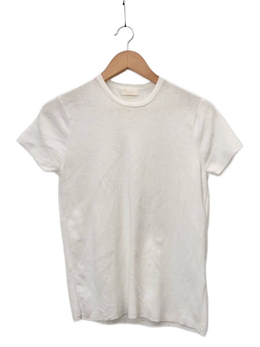 【中古】BALLSEY◆ハイゲージコットンハーフスリーブプルオーバー/S/綿織物/WHT/11-02-32-02162//【レディース御召しもの】