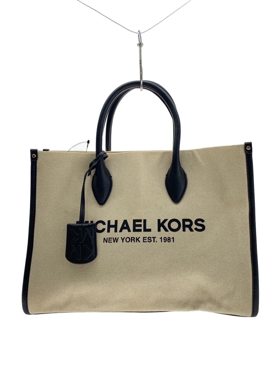 【中古】MICHAEL KORS◆トートバッグ/帆布/CRM/CE-2112//【御徒面子】