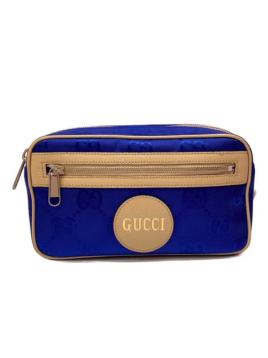 【中古】GUCCI◆ベルトバッグ_グッチオフザグリッド/--/BLU【バッグ】|2nd STREET 店