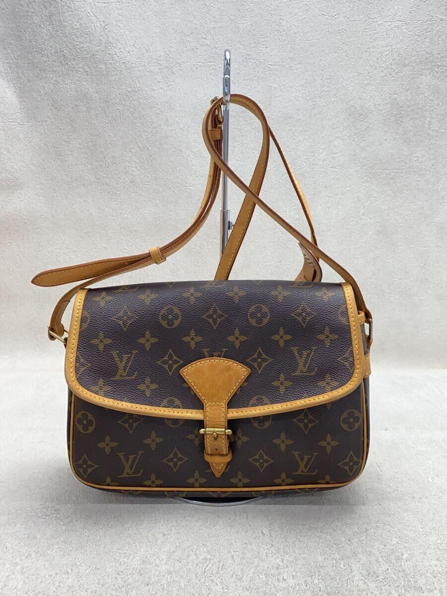 【中古】LOUIS VUITTON◆ソローニュ_モノグラム・帆布_BRW/PVC/BRW【御徒面子】