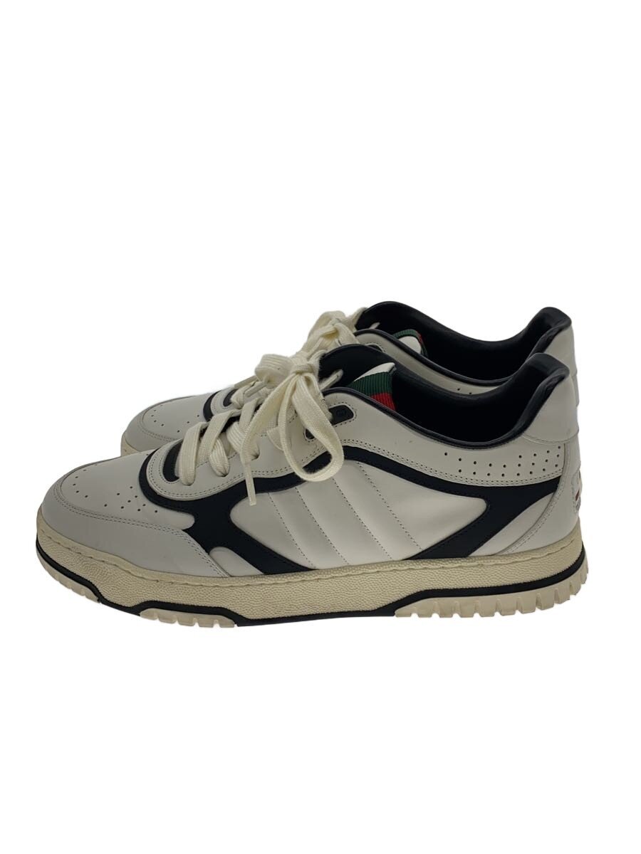 【中古】GUCCI◆ローカットスニーカー/US9.5/WHT/なめし革/786186【シューズ】