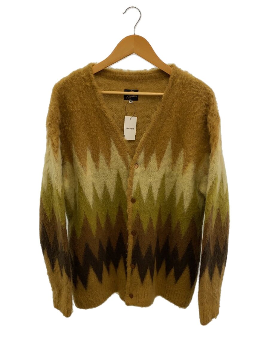 【中古】Needles◆Mohair Cardigan Zigzag/22AW/M/モヘヤ/CML/LQ274【メンズウェア】