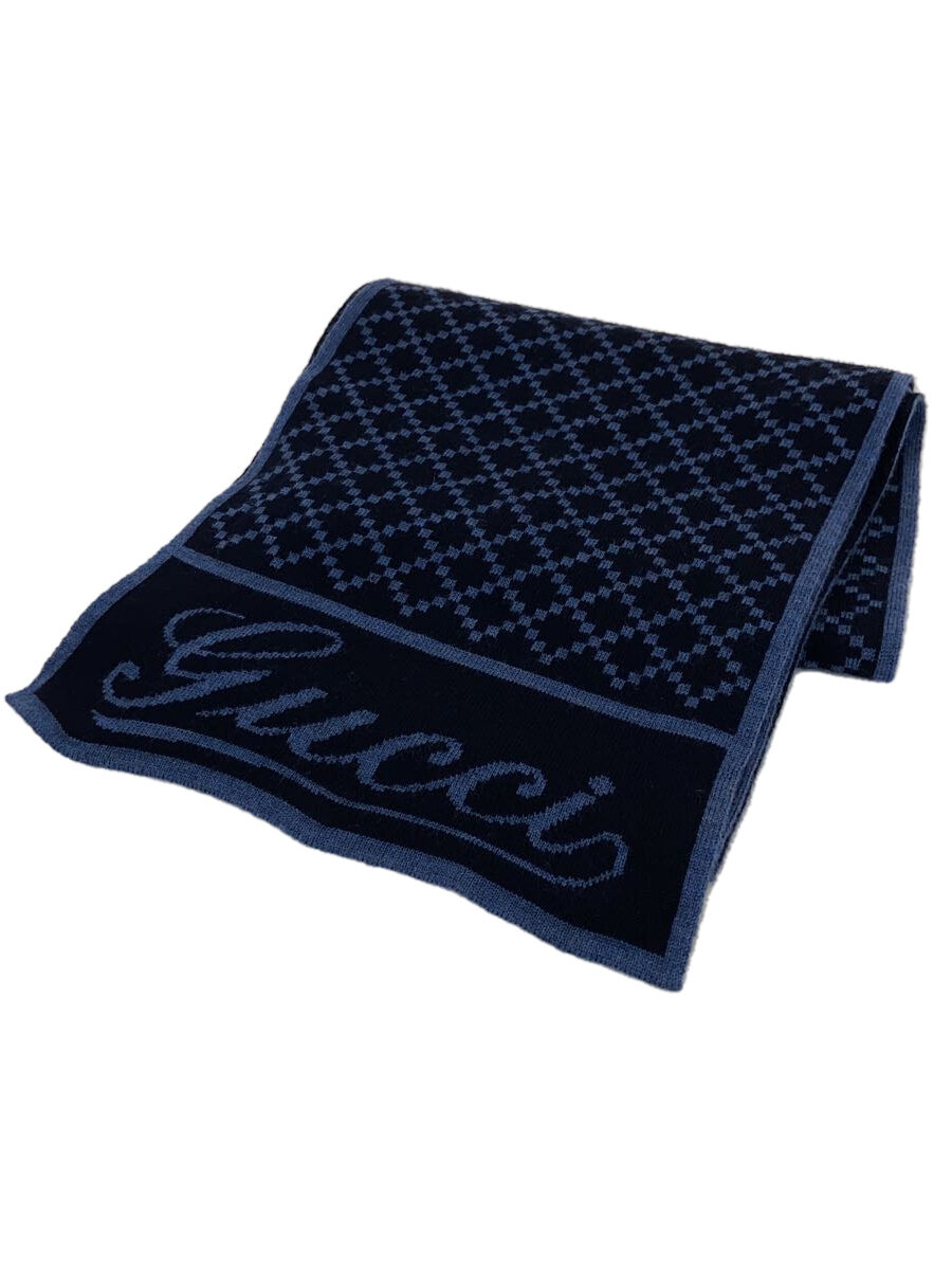 【中古】GUCCI◆えり巻き/--/NVY/メンズ//【服飾雑貨他】