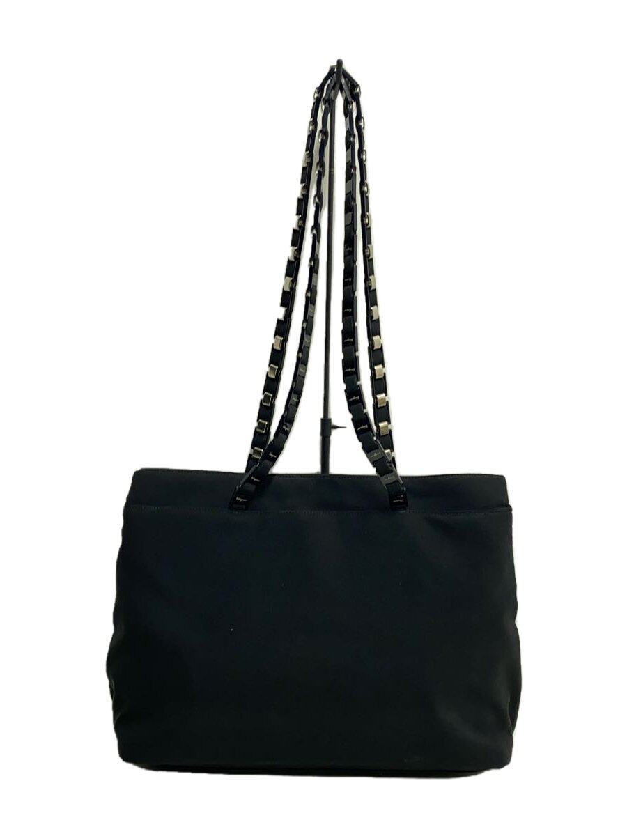 【中古】Salvatore Ferragamo◆トートバッグ/--/BLK/無地/au-21 8803【御徒面子】