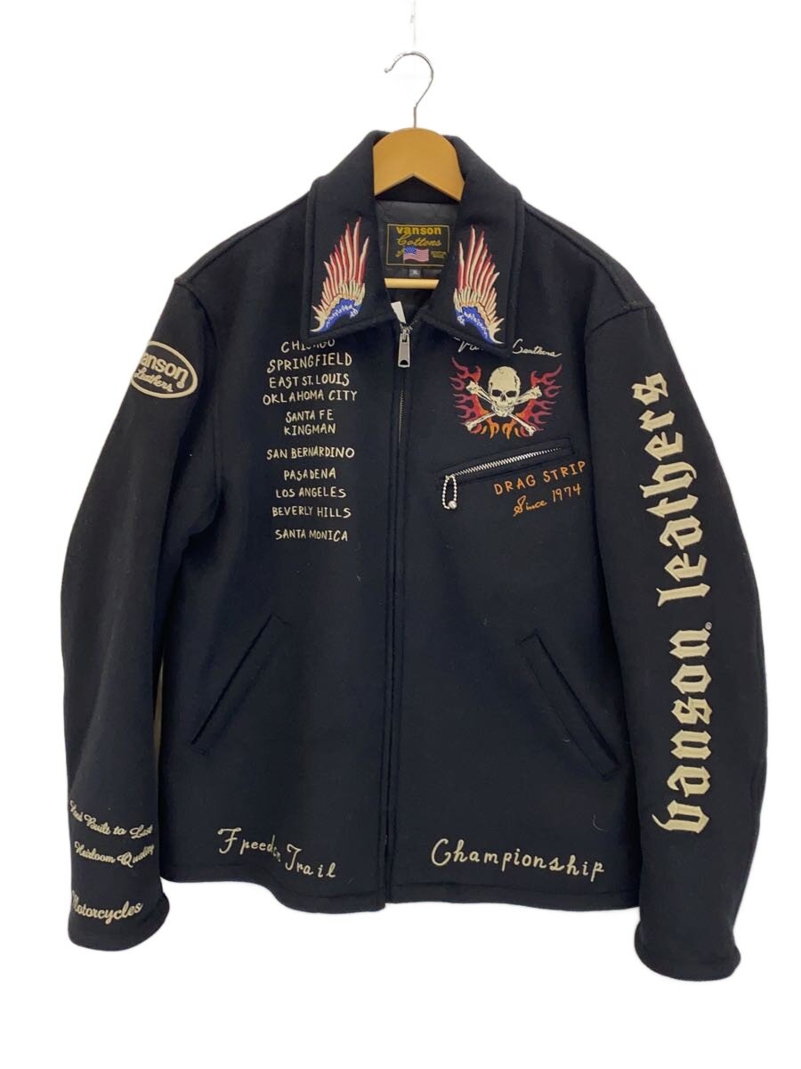 【中古】VANSON◆スカジャン/XL/ポリエステル/BLK//【メンズウェア】｜2ｎｄ STREET 店