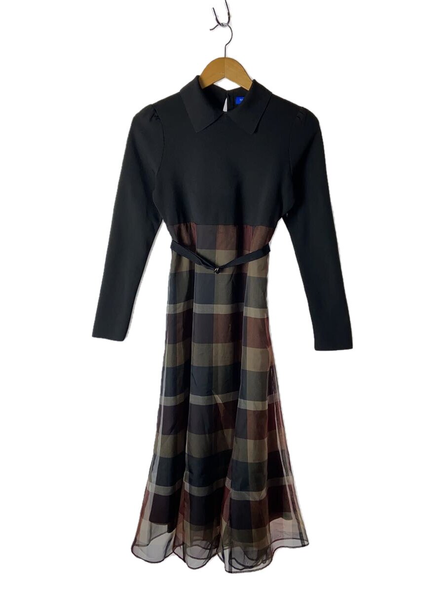 【中古】BLUE LABEL CRESTBRIDGE◆長袖衣装/38/ポリエステル/BLK/無地/55J27-473-16【レディース御召しもの】