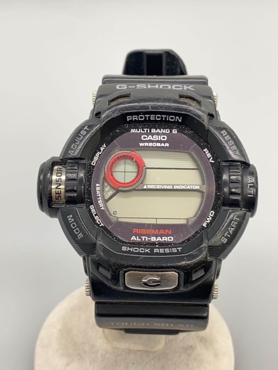 【中古】CASIO◆ソーラーウオッチ・G-SHOCK/デジタル/BLK//【服飾雑貨他】