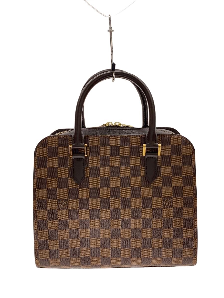【中古】LOUIS VUITTON◆トリアナ_ダミエ・エベヌ/PVC/BRW/総柄【御徒面子】