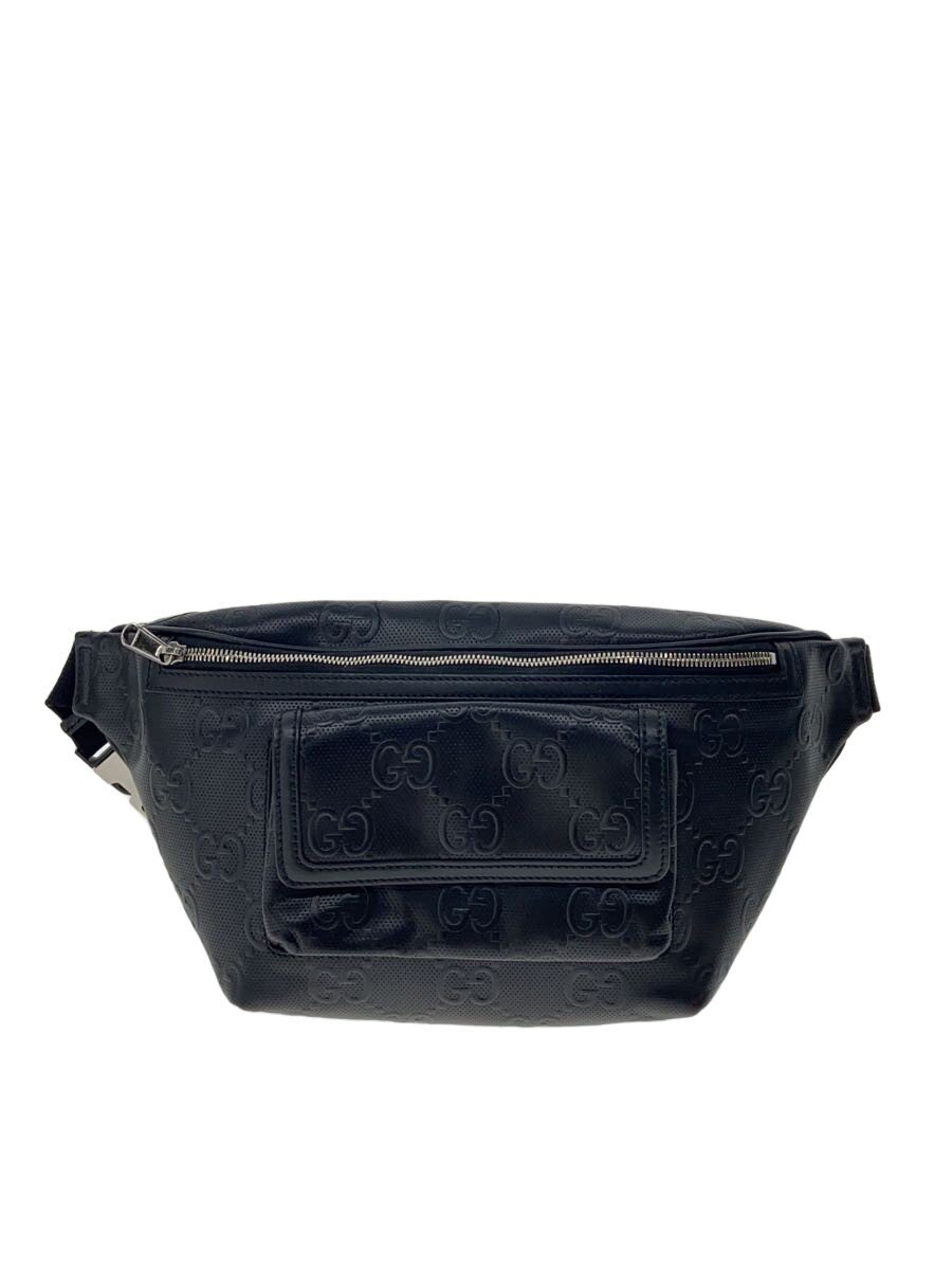 【中古】GUCCI◆ウエストバッグ/レザー/BLK/総柄【バッグ】｜2ｎｄ STREET 店