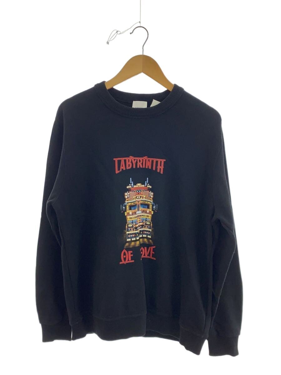 【中古】BURBERRY LONDON◆LABY LINTH OF LOVE/汗水/M/綿織物/BLK【メンズウェア】