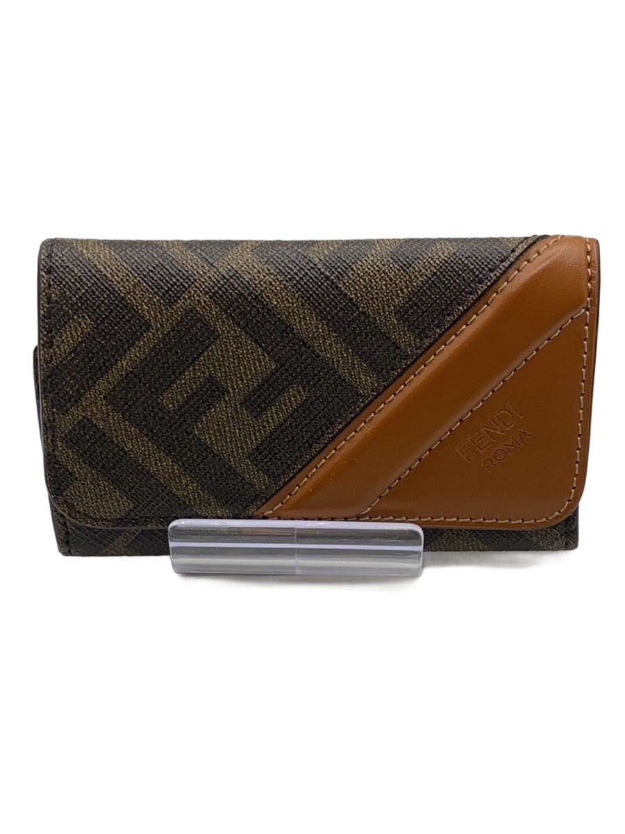 【中古】FENDI◆キーケース/レザー/BRW/総柄/メンズ/7AP011【服飾雑貨他】｜2ｎｄ STREET 店 13,330円