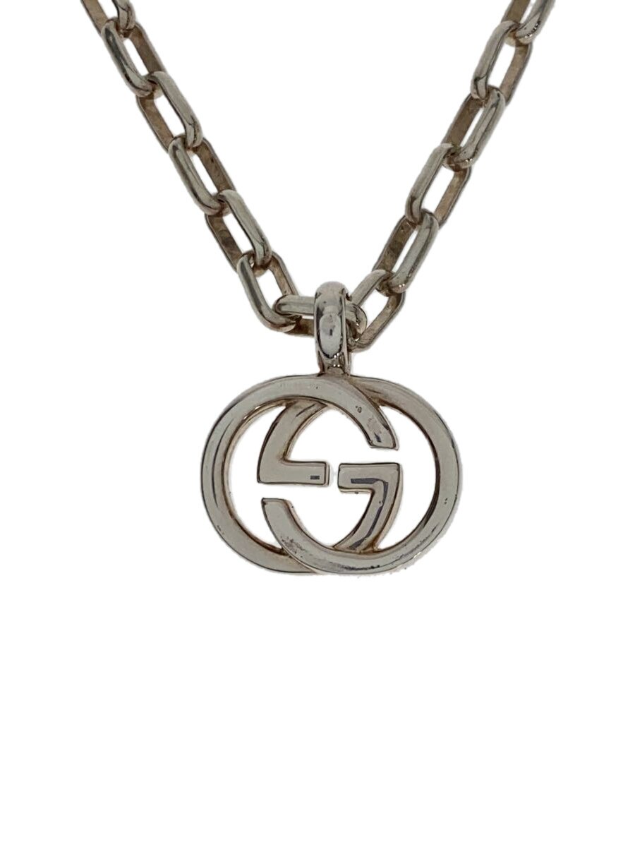 【中古】GUCCI◆首飾り_インターロッキングG/295710/SV925/しろがね色【服飾雑貨他】