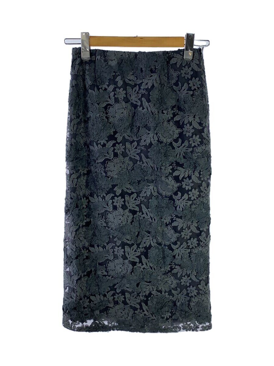 【中古】IENA◆ロングスコート/36/ナイロン/GRY/花柄/25-060-900-9250-1-0【レディース御召しもの】