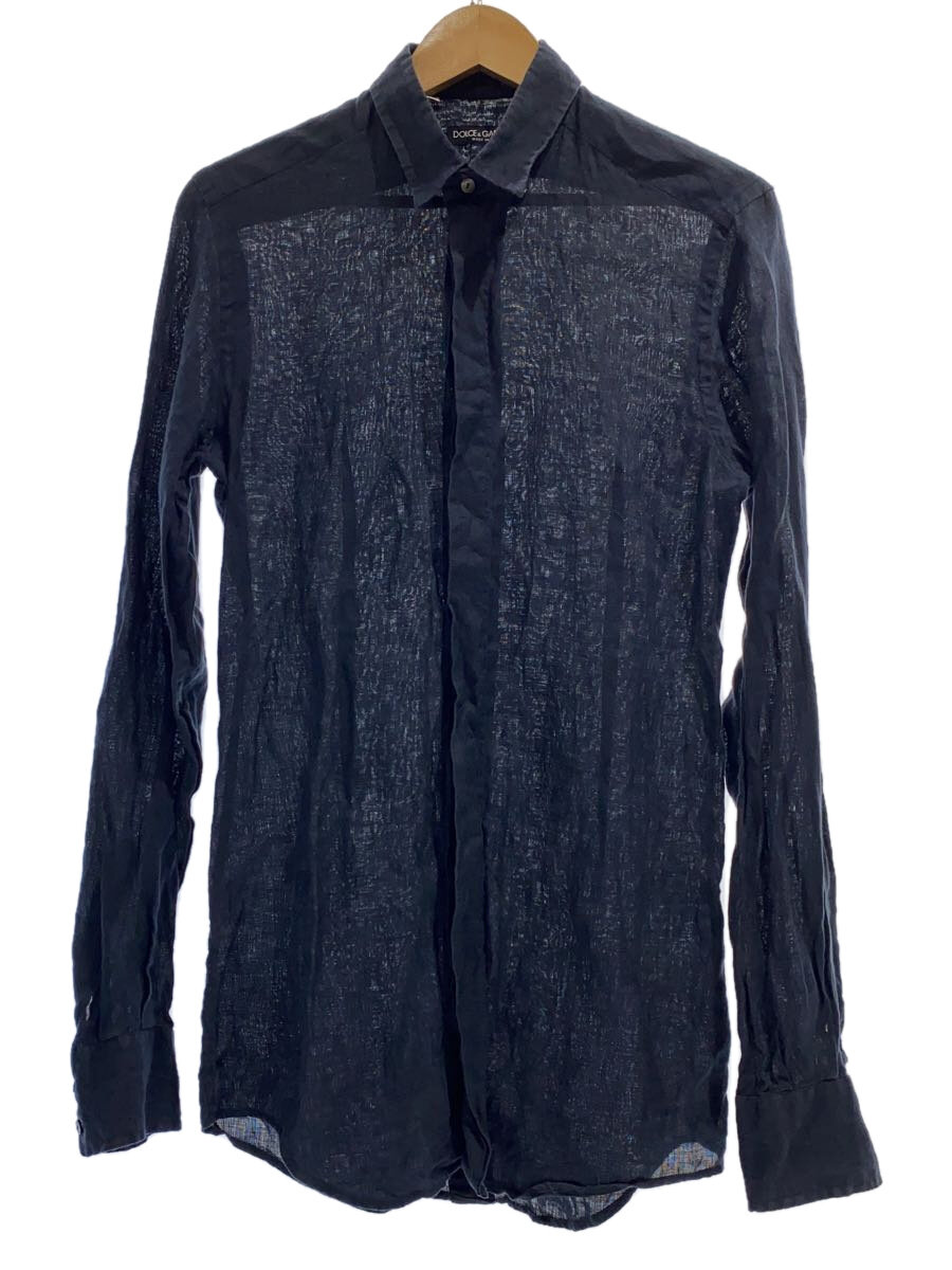 【中古】DOLCE&GABBANA◆長袖シャツ/40/リネン/NVY/? NULL ?【メンズウェア】｜2ｎｄ STREET 店