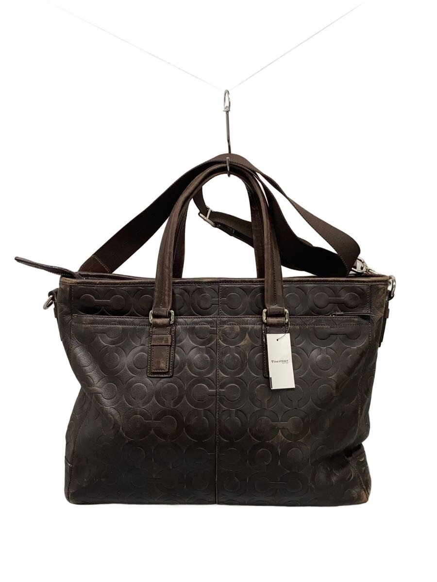 【中古】COACH◆トートバッグ_オールレザー/牛革/BLK【バッグ】｜2ｎｄ STREET 店 11,370円