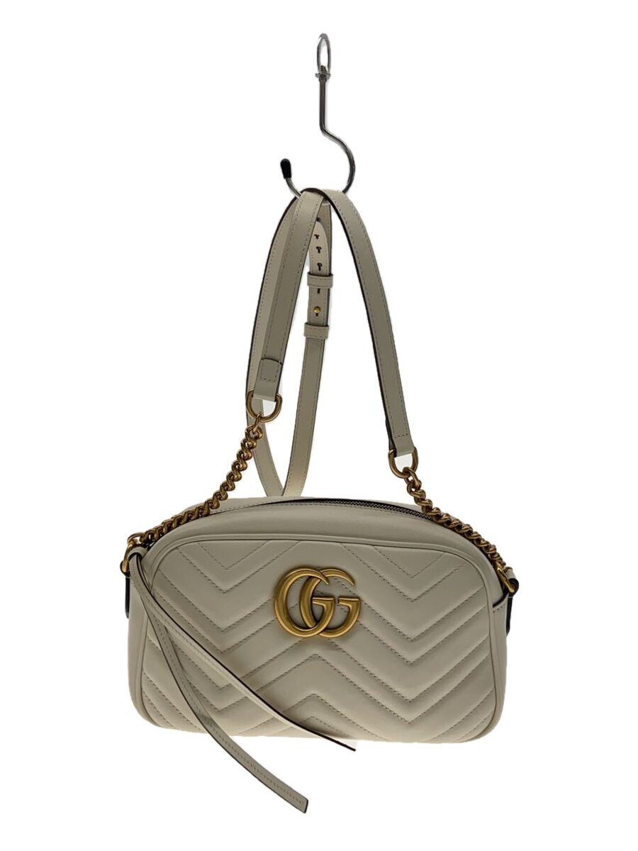 【中古】GUCCI◆ショルダーバッグ/--/WHT/447632//【御徒面子】