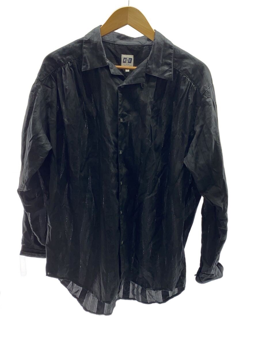 【中古】AiE◆長袖ティーシャツ/S/綿織物/BLK/総柄//【メンズウェア】