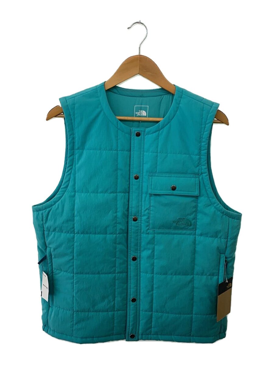 【中古】THE NORTH FACE◆MEADOW WARM VEST_メドウウォームベスト/M/ポリエステル/BLU/無地【メンズウェア】