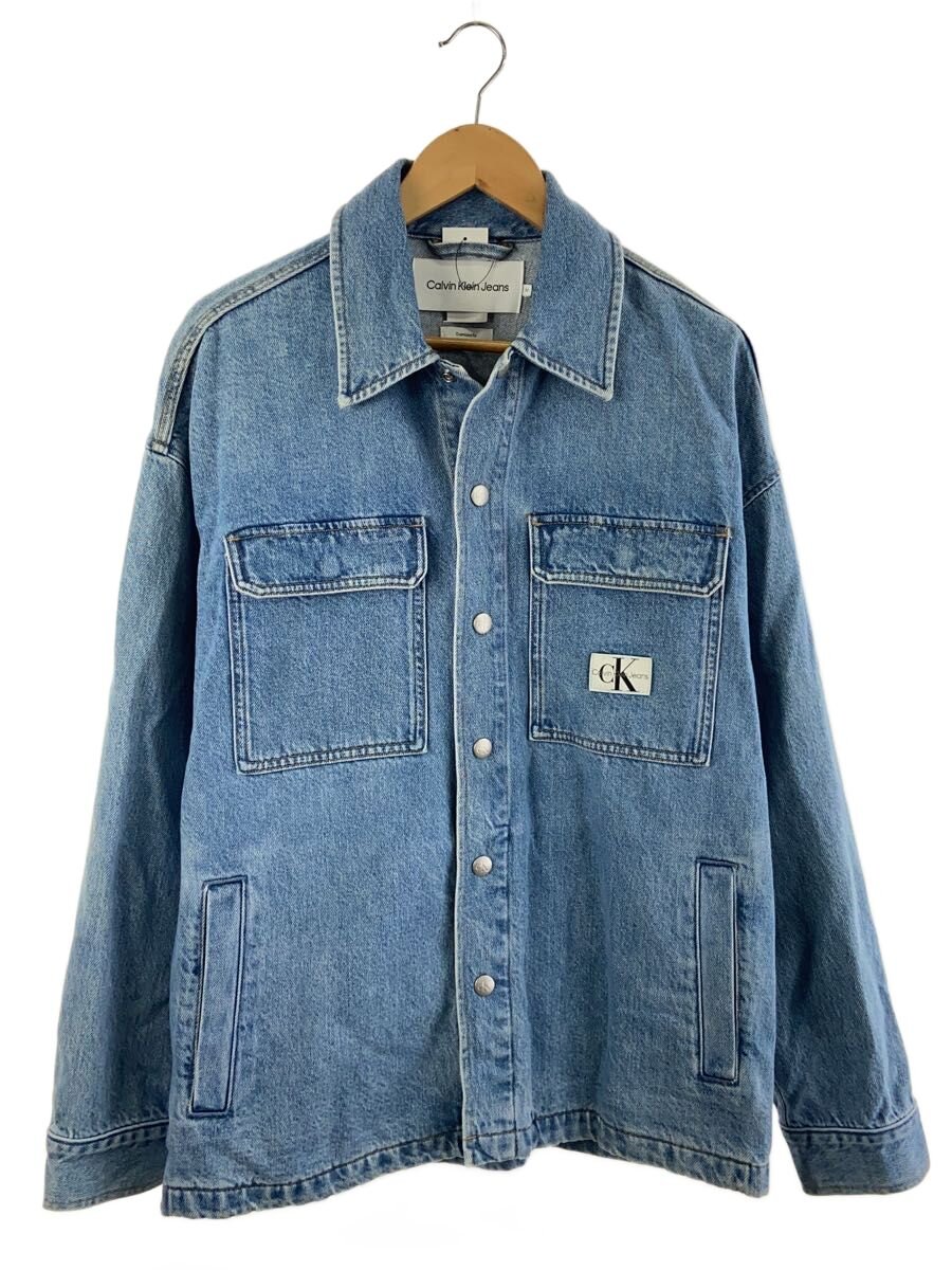 【中古】Calvin Klein Jeans◆Gジャン/M/綿織物/BLU/無地/j324448【メンズウェア】