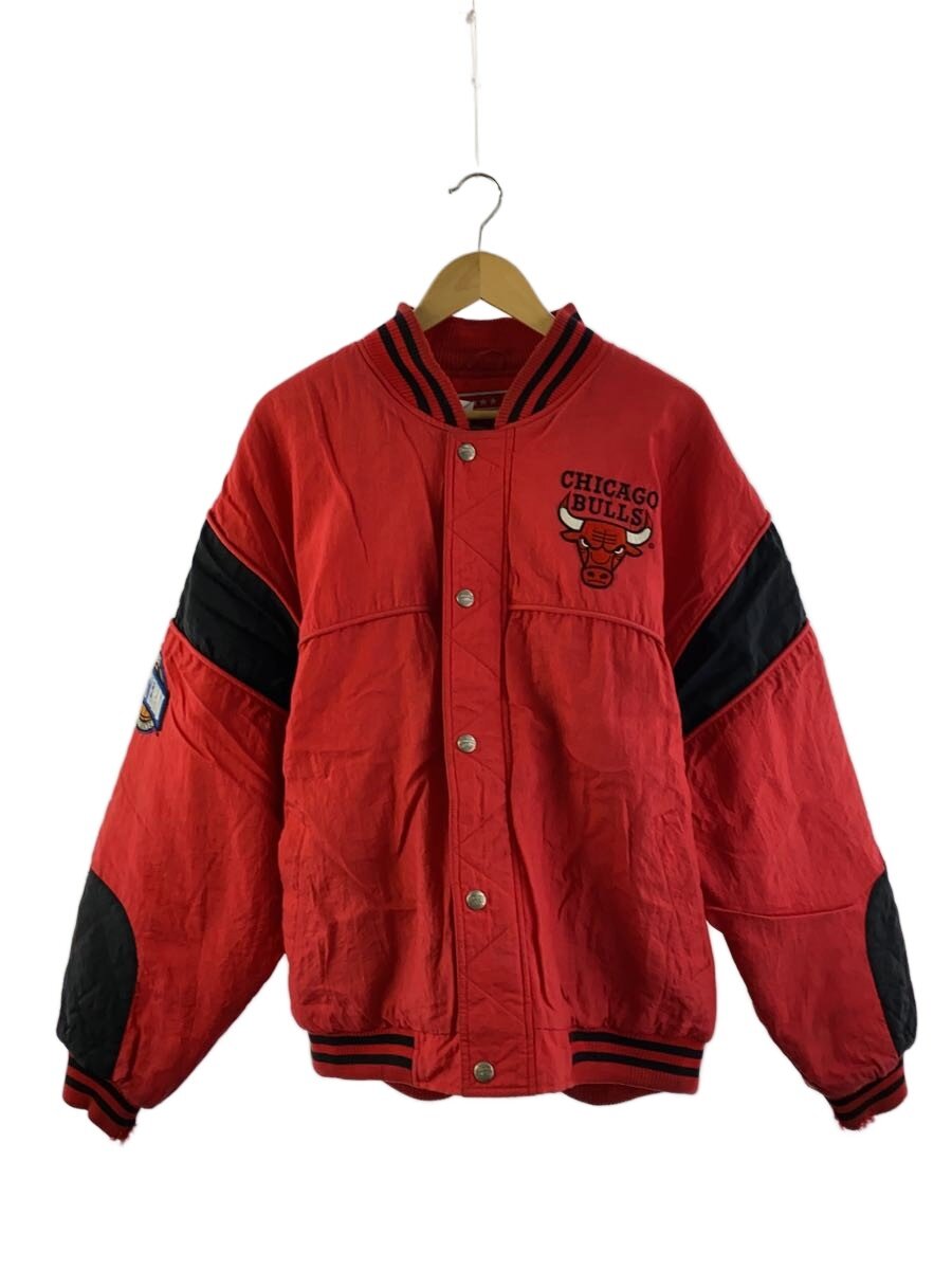 【中古】スタジャン/XL/ナイロン/RED/無地【メンズウェア】
