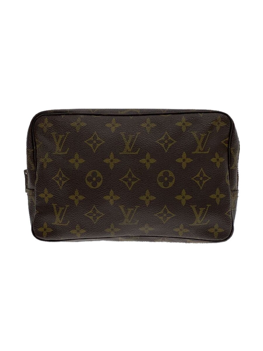 【中古】LOUIS VUITTON◆トゥルース・トワレット23_モノグラム・帆布_BRW/PVC/BRW【御徒面子】
