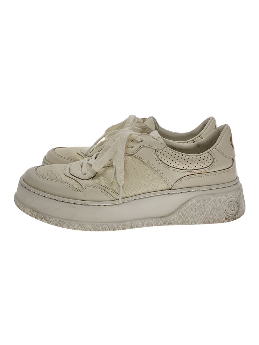 【中古】GUCCI◆GGエン主任者 メンズ スニーカー/UK9/WHT/なめし革/669582【シューズ】