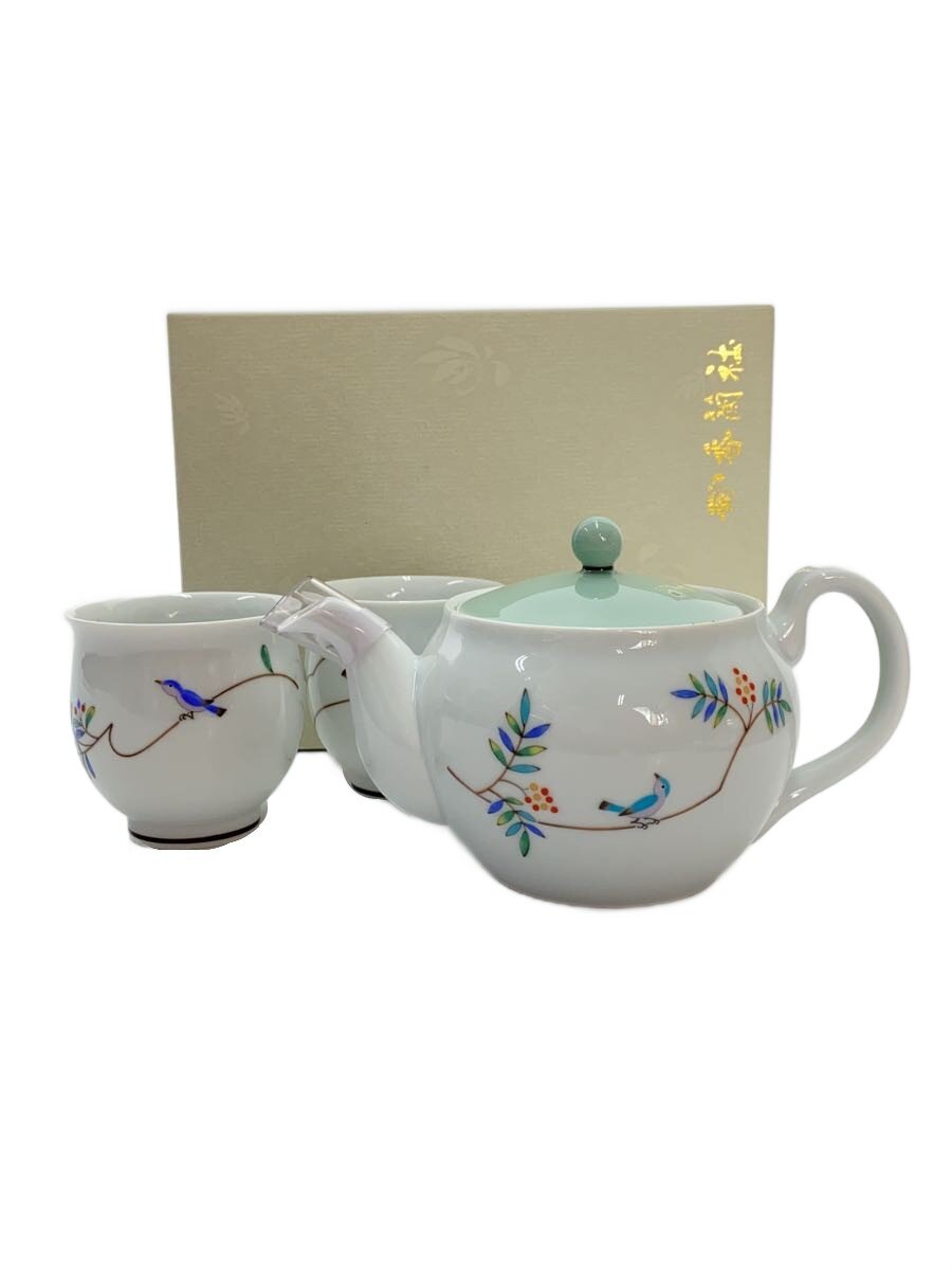 【中古】香蘭社◆小鳥の詩・茶の間揃/急須/湯呑/3点セット/WHT/有田焼/1016-ARPC//【キッチン用品】｜2ｎｄ STREET 店