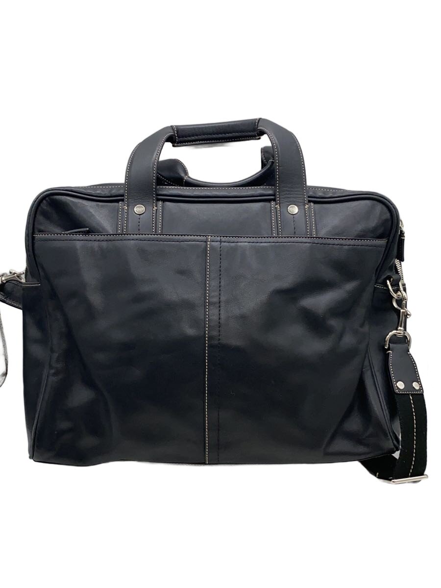 【中古】COACH◆ブリーフ容れもの/なめし革/BLK/F70094【御徒面子】