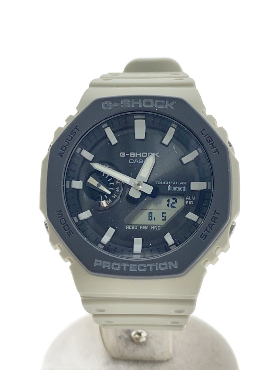 【中古】CASIO◆ソーラーウオッチ_G-SHOCK/デジタル/--/BLK/BEG/SS【服飾雑貨他】