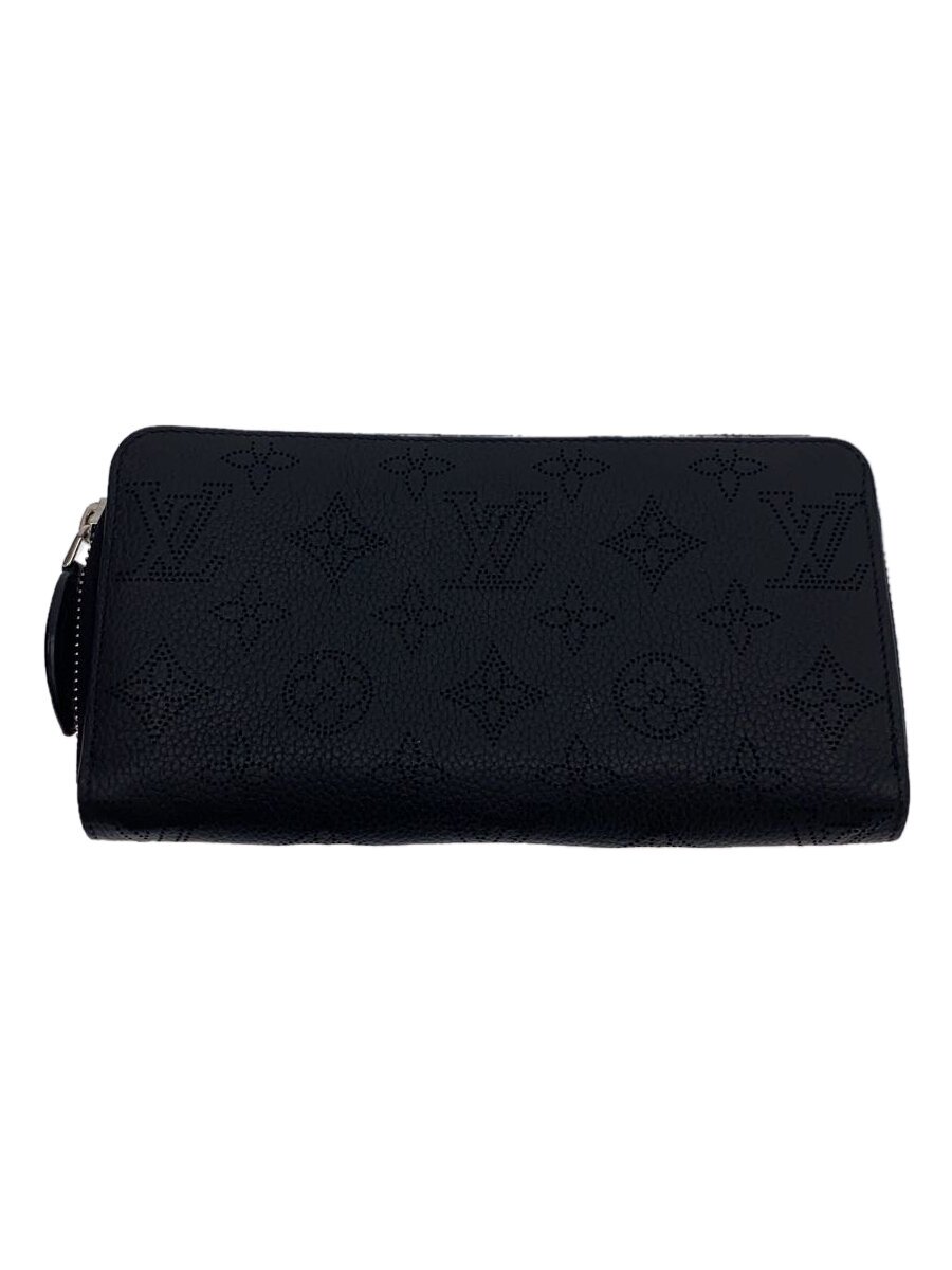 【中古】LOUIS VUITTON◆ジッピー・ウォレット_マヒナ_BLK/牛革/BLK/メンズ【服飾雑貨他】