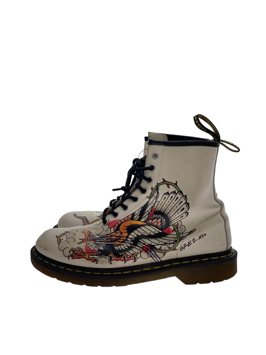 【中古】Dr.Martens◆ブーツ/42/WHT/なめし革/1460//【シューズ】