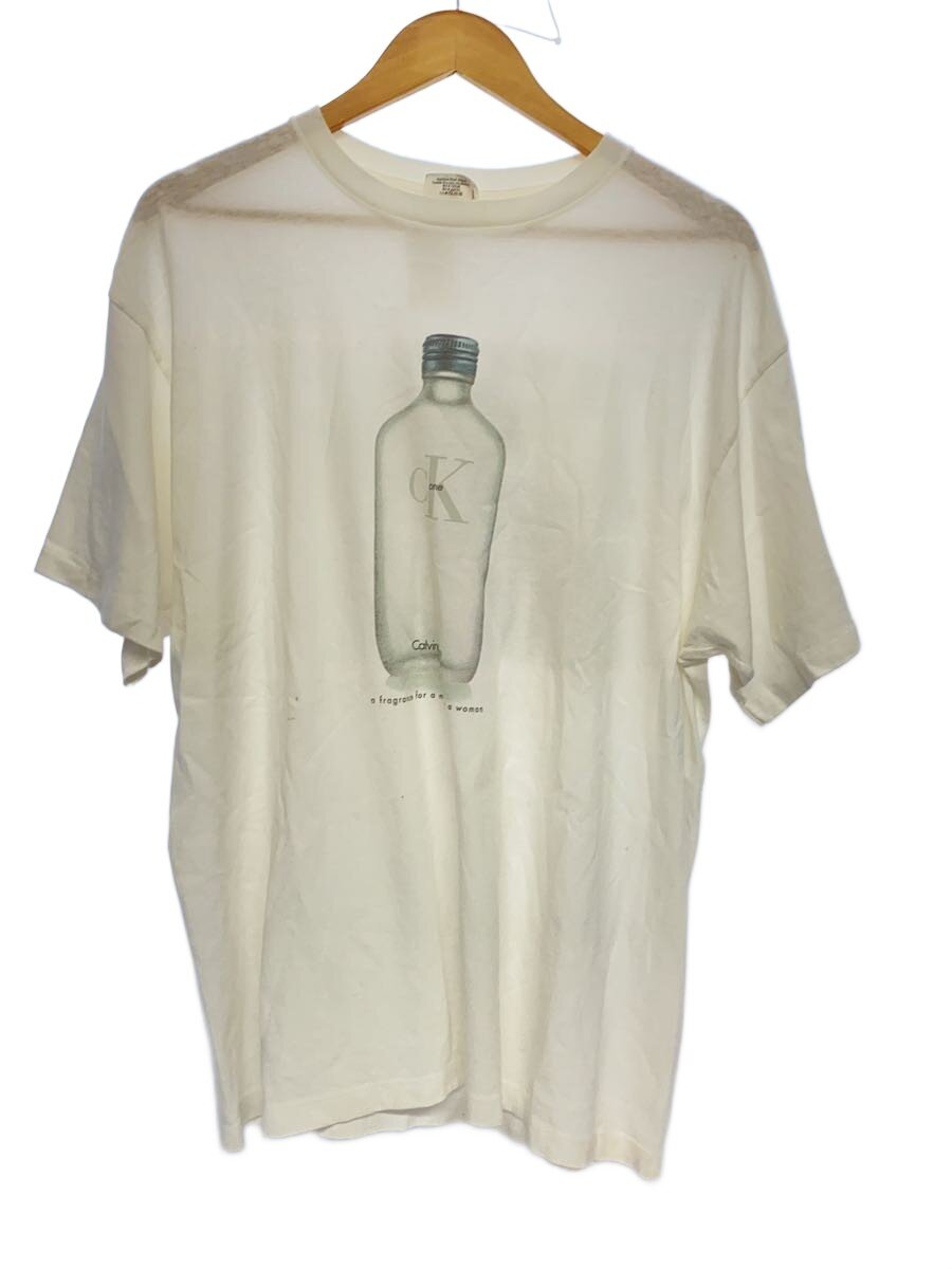 【中古】Calvin Klein◆90s/CK One/精油/ティーシャツ/XL/刷り上げる/Steven Meisel/USA製/97s複製権【メンズウェア】