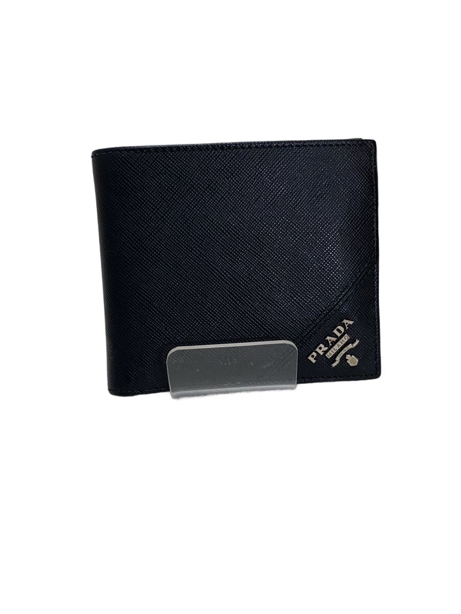 【中古】PRADA◆2CNU SPAZZOLATO BATTI/2つ折り財布/BLK/メンズ/2M0738【服飾雑貨他】｜2ｎｄ STREET 店
