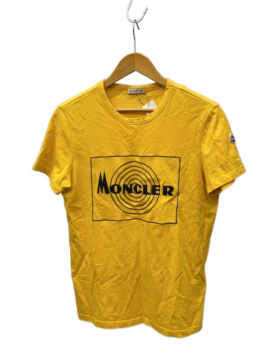 【中古】MONCLER◆ティーシャツ/S/綿織物/YLW/無地/e20918048550 8390t【メンズウェア】