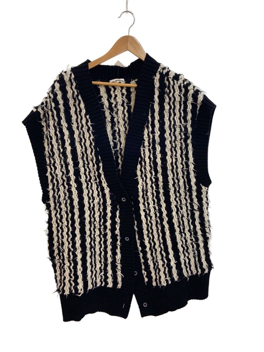 【中古】rito structure◆ジレー(朦朦たる)/2/羊毛/黒いこと/総柄/077R22W063K【レディース御召しもの】