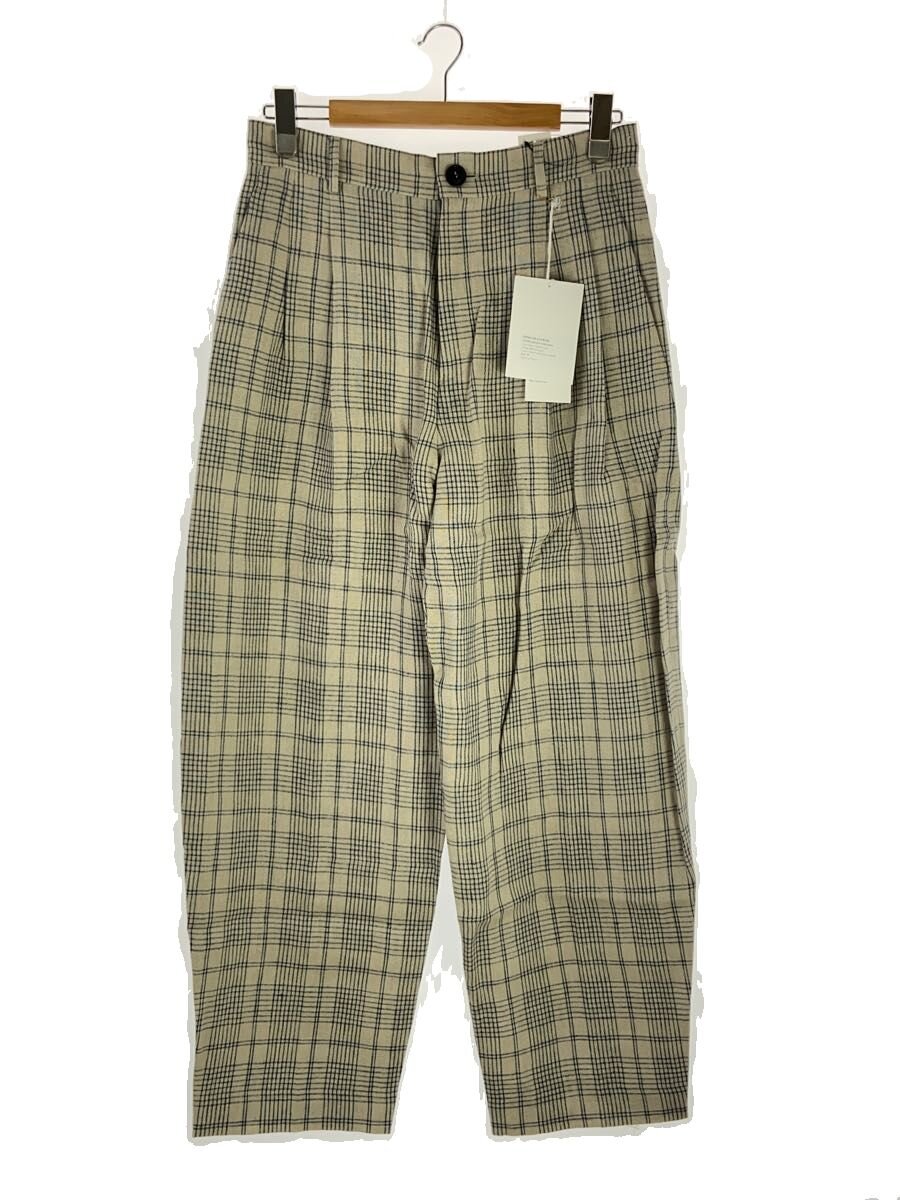 【中古】Cristaseya◆DOUBLE PLEATED WIDE PANTS/M/リネン/CRM/読み合わせる/09SH-24-LI-CR【メンズウェア】