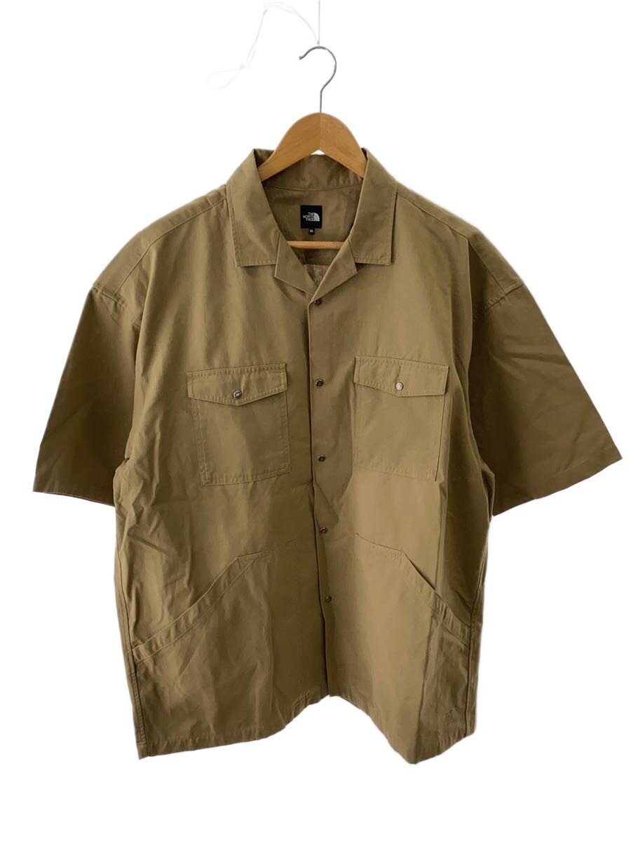 【中古】THE NORTH FACE◆S/S UTILITY SHIRT_ショートスリーブユーティリティシャツ/XL/綿織物/CML【メンズウェア】