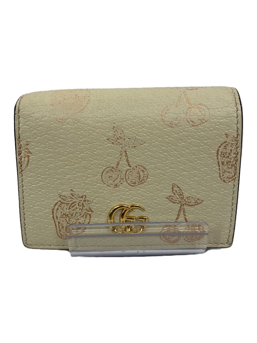 【中古】GUCCI◆2つ折り紙入れ/--/白いこと/無地/レディース/203887【服飾雑貨他】
