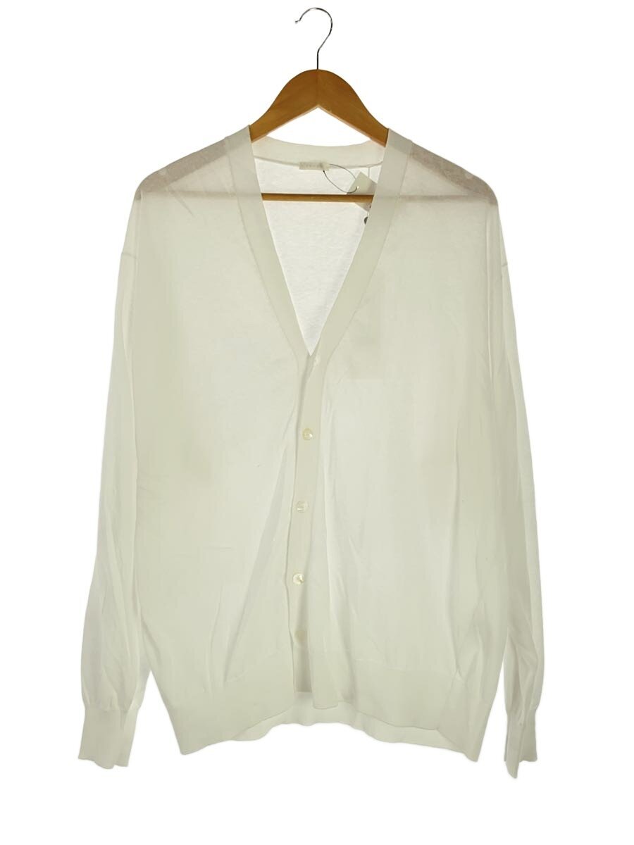 【中古】COMOLI◆25ss/COTTON V NECK CARDIGA/ジレー/3/綿織物/WHT/B01-06002【メンズウェア】