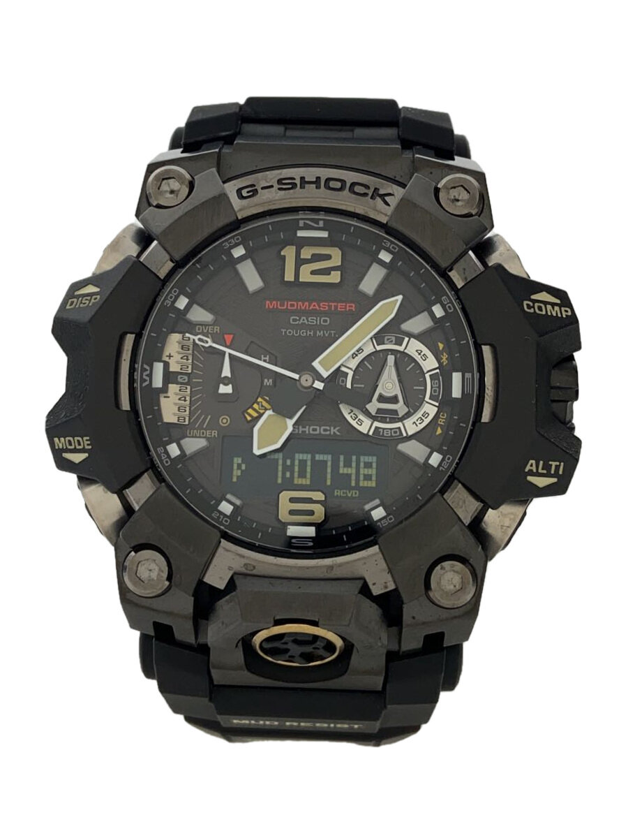 【中古】CASIO◆ソーラーウォッチ_G-SHOCK/アナログ/BLK【服飾雑貨他】