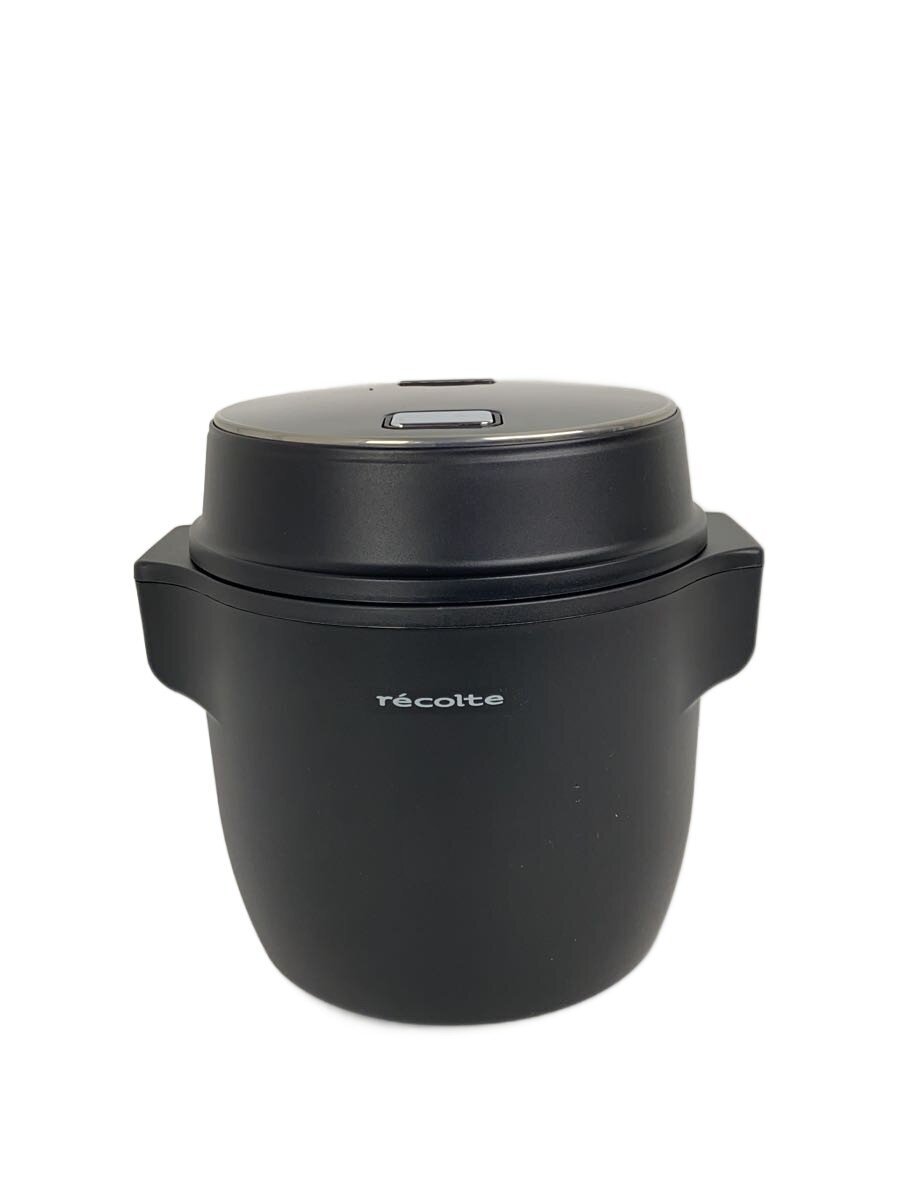 【中古】recolte◆コンパクトライスクッカー/RCR-1(BK)/ブラック【家電・ビジュアル・オーディオ】