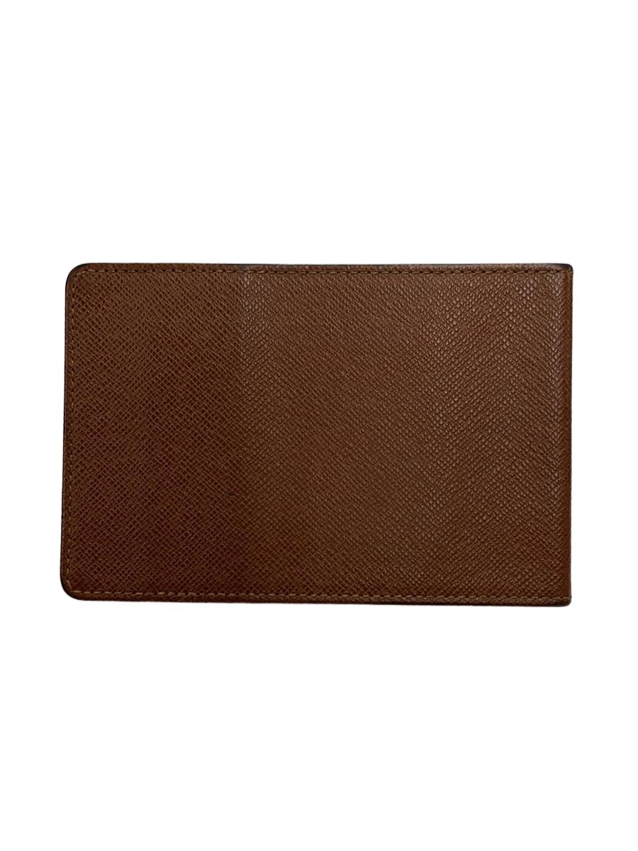 【中古】LOUIS VUITTON◆ポルト・2カルト・ヴェルティカル_引き分けガ/PVC/BRW/メンズ【服飾雑貨他】