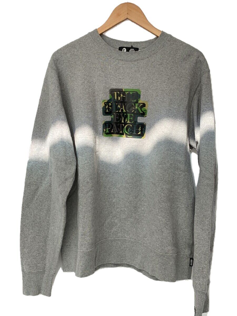 【中古】A BATHING APE◆Crewneck Sweat/流汗/XL/綿織物/GRY/無地/【メンズウェア】