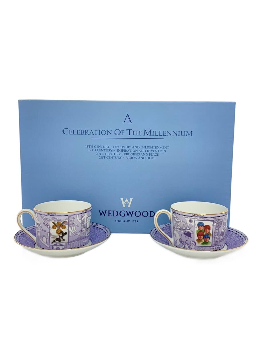 【中古】WEDGWOOD◆カップ&ソーサー/2点セット/CELEBRATION OF THE MILLENNIUM/1999【キッチン用品】