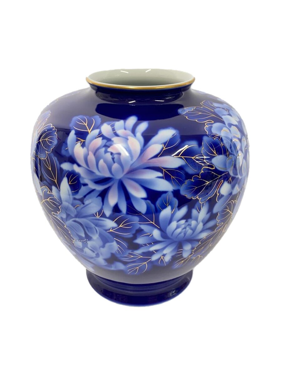 【中古】深川製磁◆壷・花瓶/BLU【インテリア小物・日用雑貨】