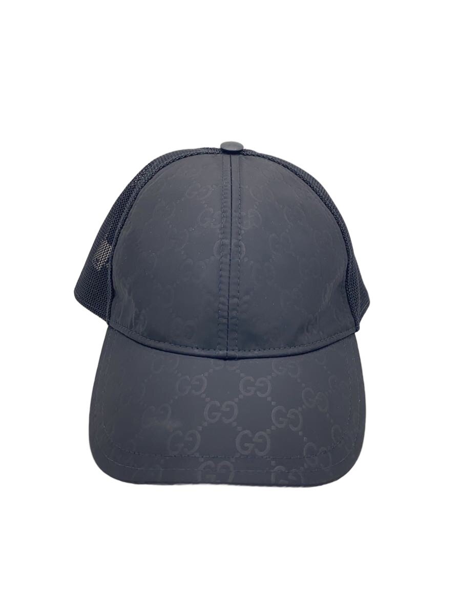 【中古】GUCCI◆キャップ/M/ナイロン/BLK/総柄/メンズ/510950 4HD47【服飾雑貨他】｜2ｎｄ STREET 店